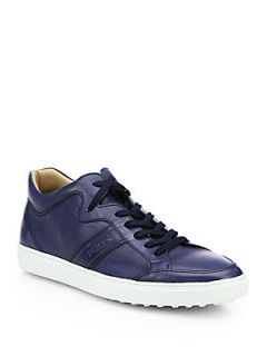Tods Leather Sneakers   Blue  Tods Shoes