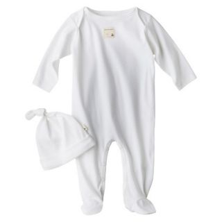 Burts Bees Baby Newborn Organic Lap Shoulder Coverall and Hat Set   Cloud 0 3M
