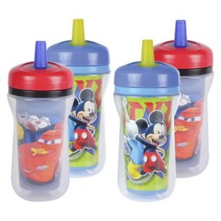 4pk Disney Straw Cup   Cars/Mickey Mouse