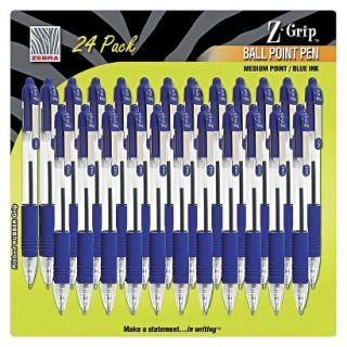Zebra Z Grip Ballpoint Pen, Medium  Blue Ink (24 Per Pack)