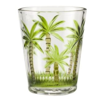 Palm Tree Acrylic Double Old Fashioned Glasses Set of 4