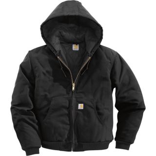 Carhartt Duck Active Jacket   Quilt Lined, Black, Small, Regular Style, Model