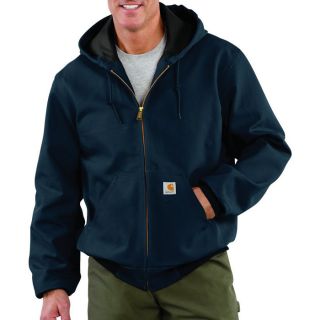 Carhartt Duck Active Jacket   Thermal Lined, Navy, Large, Model J131