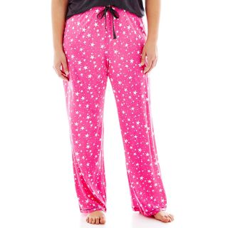 INSOMNIAX Print Knit Sleep Pants   Plus, Pink, Womens