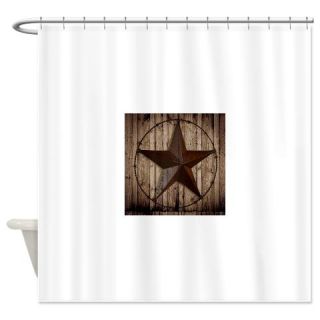  barnwood texas star Shower Curtain