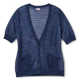 Mossimo Supply Co. Juniors Plus Size Short Sleeve Cardigan   Blue 1X