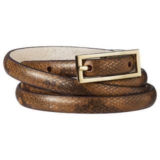 Merona Snake Skinny Belt   Brown M