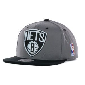 Brooklyn Nets Mitchell and Ness NBA Under Over Snapback Cap