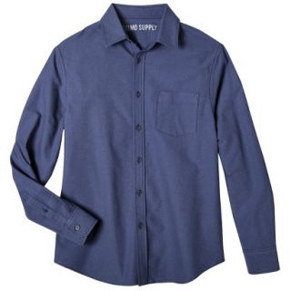 Mossimo Supply Co. Mens Long Sleeve Oxford Button Down   Navy L