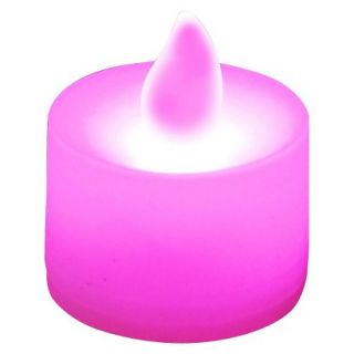 Battery Operated LED Tea Lights   Pink (12 Count)