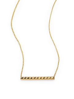 Zoe Chicco 14K Yellow Gold Pyramid Bar Pendant Necklace   Gold