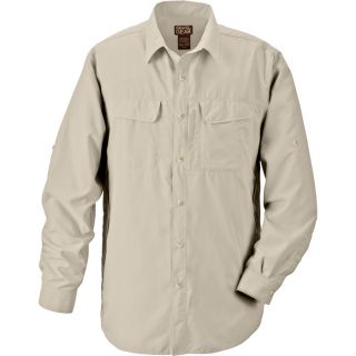 Gravel Gear UPF 30 Quick Dry Polyester Ripstop Shirt   Long Sleeve, Sandstone,