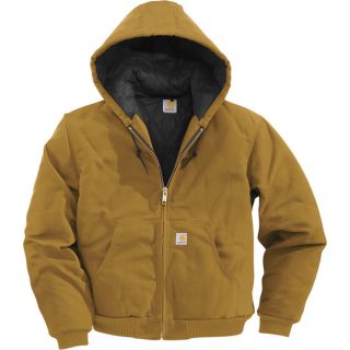 Carhartt Duck Active Jacket   Quilt Lined, Brown, 2XL, Regular Style, Model J140