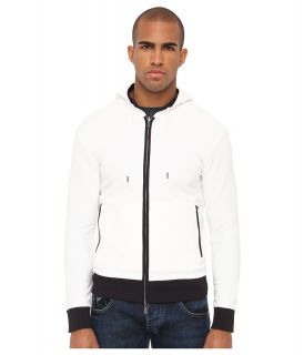 Armani Jeans Double Reversible Hoodie Mens Sweatshirt (White)