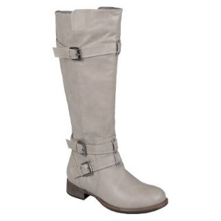 Womens Bamboo By Journee Tall Buckle Boots   Taupe 6.5
