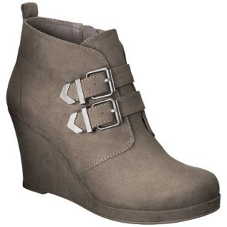 Womens Mossimo Valora Buckled Wedge Shootie   Taupe 11
