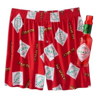 Mens Tobasco Boxers with Free Bottle   Red S
