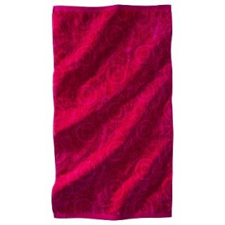 Lux Velour Medallion Beach Towel   Red