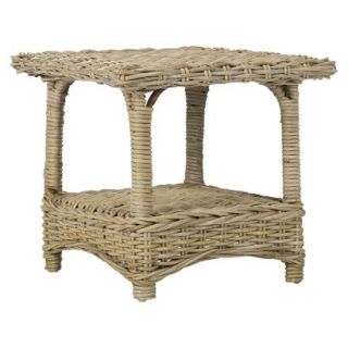 Accent Table Safavieh Bowen Wicker Accent Table   Natural