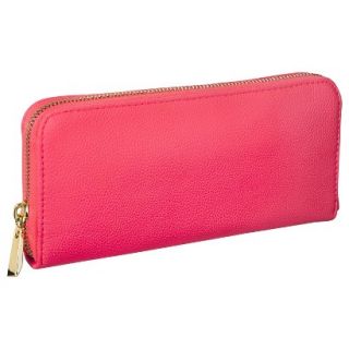 Merona Solid Zip Around Wallet   Pink