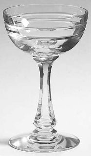 Hawkes Druid Champagne/Tall Sherbet   Stem #7240, Cut Vertical Rings