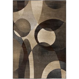 Woven Contemporary Imperial Brown Geometric Rug (79 X 106)
