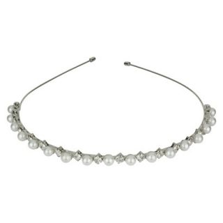 Pearls & Crystals Headband   Clear/White