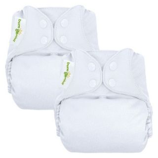 bumGenius 4.0 One Size Diaper   Snap Closure   (2 Pk)   White