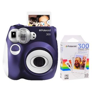 Polaroid 300 Instant Camera   Purple (PIC 300L) with 10 Pack of Film