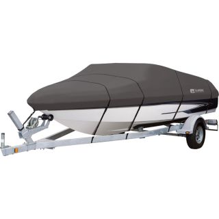 Classic Accessories StormPro Heavy Duty Boat Cover   Charcoal, Fits 17ft. 19ft.
