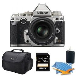 Nikon Df Full Frame Digital SLR Camera with 50mm f/1.8 Special Edition Lens Silv