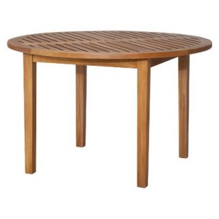 Smith & Hawken Brooks Island Wood Round Patio Dining Table   48