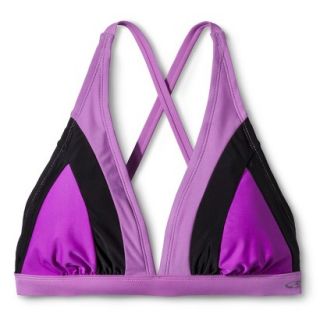 C9 by Champion Womens Halter Swim Sport Bra   Purple XS