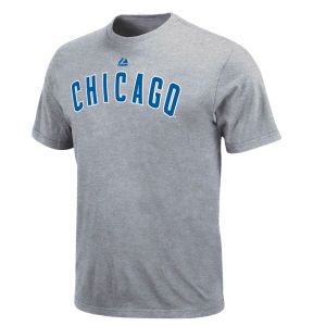 Chicago Cubs Majestic MLB Official Road Wordmark T Shirt