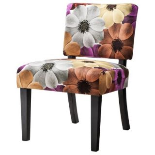 Upholstered Chair Vale Open Back Slipper Chair   Multicolored Floral