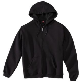 Hanes Premium Mens Fleece Zip Up Hooded Sweatshirt   Black M