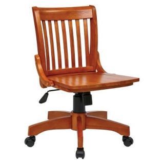 Office Chair Office Star Armless Wood Banker s Chair Fruitwood