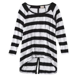 Mossimo Supply Co. Juniors Striped Button Back Sweater   Black/White M(7 9)