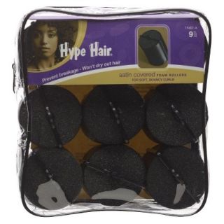 Conair Hype Hair Satin Covered Foam Rollers   9 count