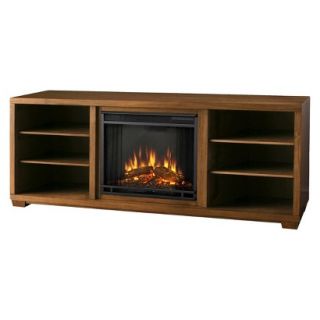 TV/Media stand fireplace Marco TV Stand with Electric Fireplace   Brown
