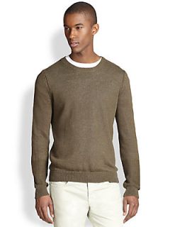 Vince Mixed Stitch Linen Sweater