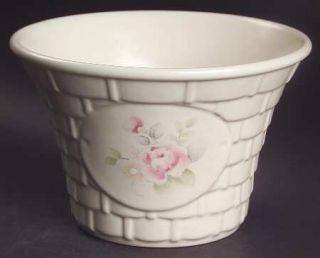 Pfaltzgraff Tea Rose Small Basket, No Handle, Fine China Dinnerware   Stoneware,