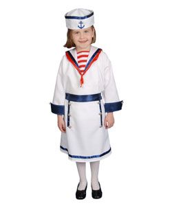Deluxe Sailor Girl Childrens Costume Set