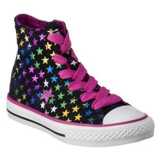 Girls Converse One Star Stars Midtop Sneaker   Black 3