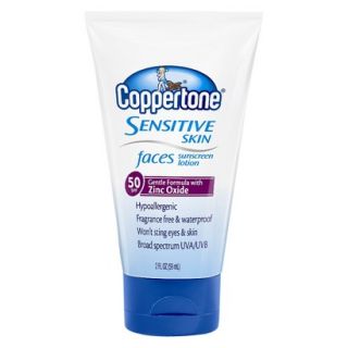 Coppertone Sensitive Skin Faces Sunscreen SPF 50   2 oz