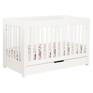 Mercer 3 in 1 Convertible Crib with Toddler Rail   White