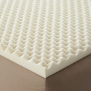 Enhance Highloft 2 Memory Foam Topper   White (Queen)