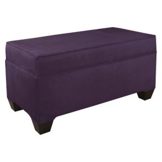 Skyline Bench Custom Upholstery Box Seam Bench 6225 Velvet Aubergine
