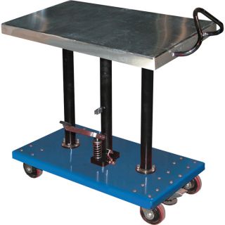 Vestil Manual Hydraulic Post Table   1000 Lb. Capacity, Model HT 10 2036A