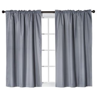 Room Essentials Solid 2pk Window Panel   Gray (42x63)